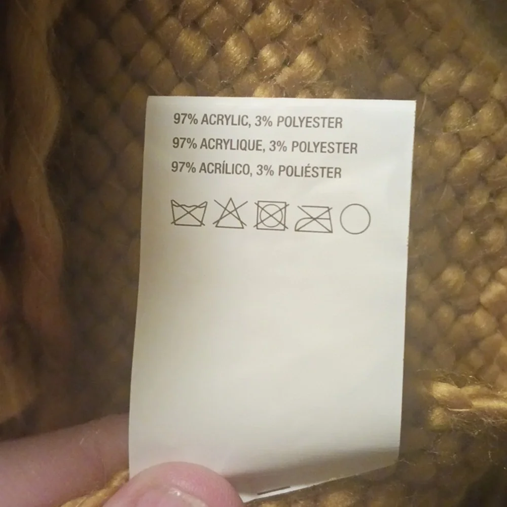 Crate & Barrel Mustard Indian Throw 55x70